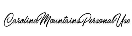 wedding fonts Carolina Mountains