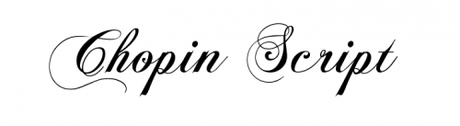 wedding fonts Chopin Script