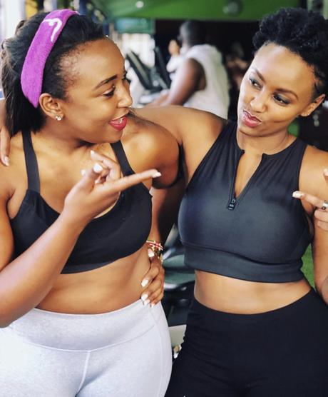 Betty Kyallo shows off her curves while at the gym