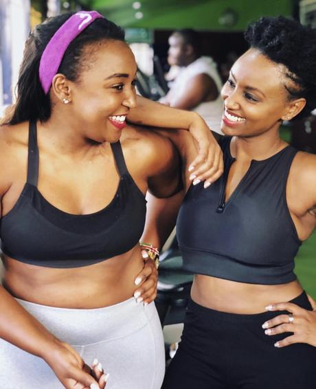 Betty Kyallo shows off her curves while at the gym