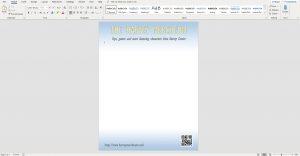 Screen shot of Harvey Mercheum letterhead being designed in Microsoft Word