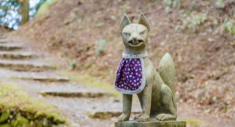 Statue of a fox near Enryakuji Temple