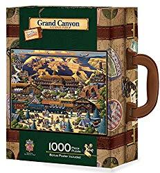 Image: MasterPieces Travel Suitcases Grand Canyon Jigsaw Puzzle, Art by Eric Dowdle, 1000-Piece
