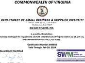 Certified Small, Micro Business Virginia