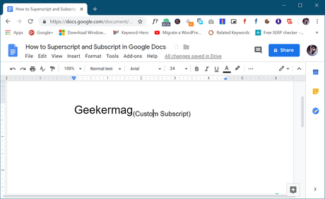 How to Superscript and Subscript in Google Docs – 2019 how to insert custom subscript in google docs