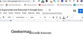 How to Superscript and Subscript in Google Docs - 2019 ...