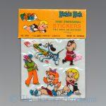 Richie Rich Three Dimensional Stickers, short orange Dollar with newspaper variant front view