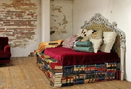A Bed Made From Books