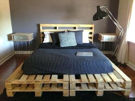 A Bed Made From Wooden Pallets