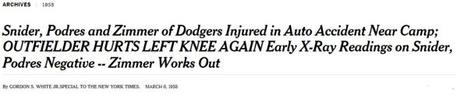 This day in baseball: Dodger car accident