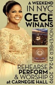 You Are Invited 2 Perform Onstage With CeCe Winans at Carnegie Hall in NYC!