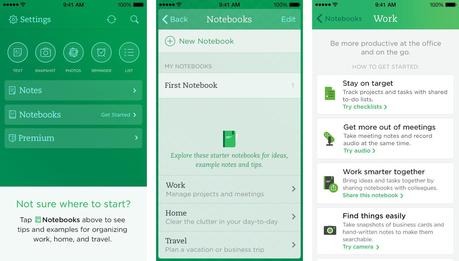Online Document Storage Evernote application