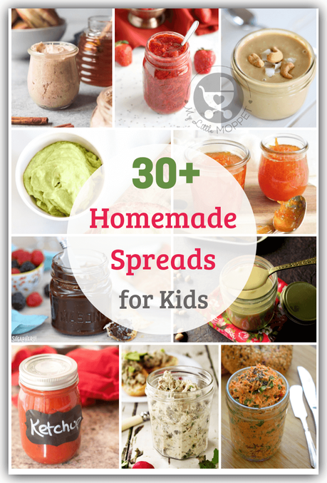 Tired of preservative laden jams and chocolate spreads? Here are 30+ Delicious and Healthy Homemade Spreads for Kids that help sneak in fruits & veggies!