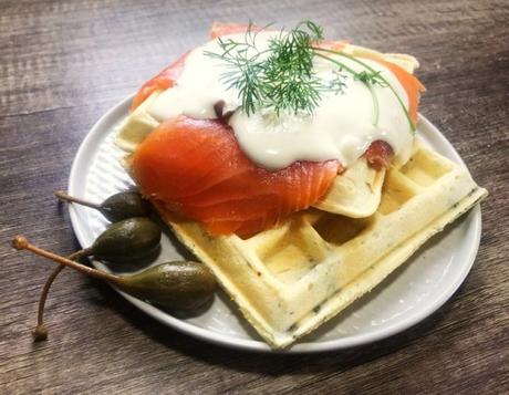 Recipe: Smoked Salmon and Waffles