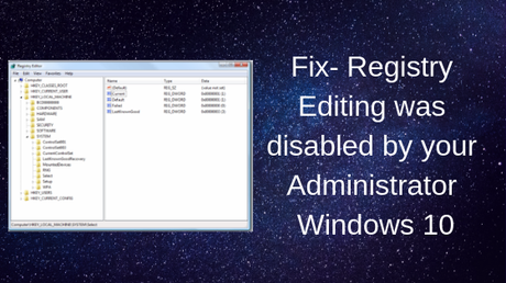 fix registry windows 10