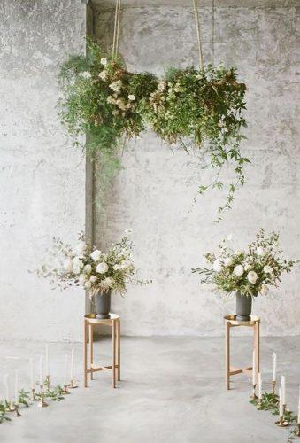 industrial wedding decor grenery arch magnoliarouge