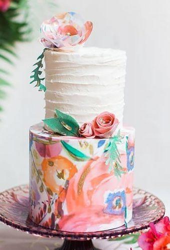 watercolor wedding cakes small wedding cake flowerboxstudios