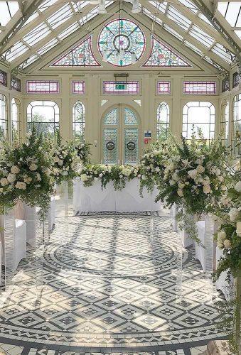 unique wedding venues orangery ceremony decor floraldecoweddingflowers