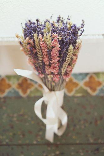 wedding dried flowers bouquets pink violet lavender bouquet EsmeDuckerPhotography