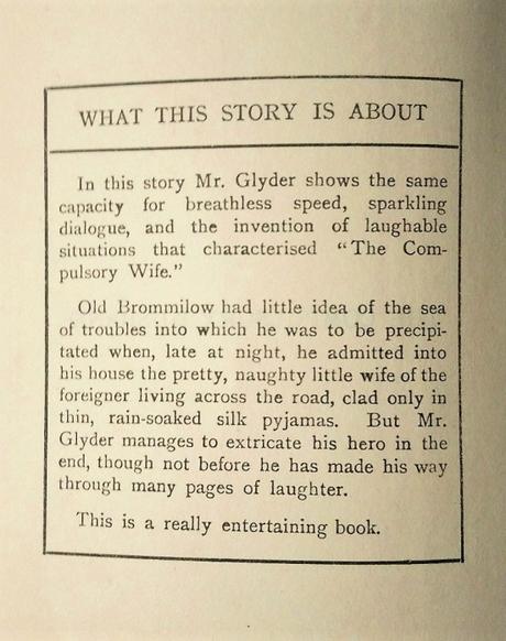 The Compulsory Husband (1928), by John Glyder