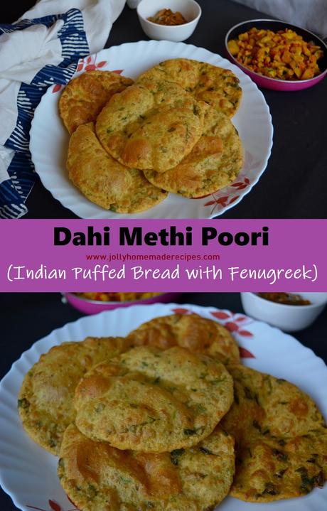 Dahi Methi Poori, How to make Crispy Dahi Methi Puri Recipe | Indian Puffed Bread with Fenugreek