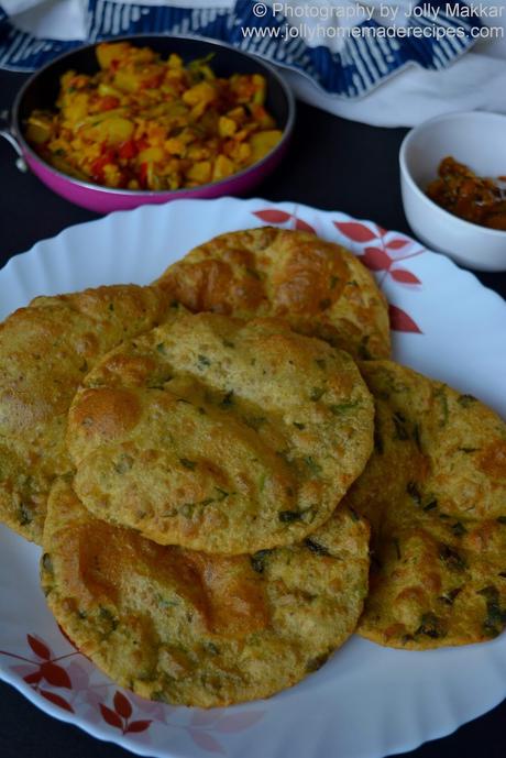 Dahi Methi Poori, How to make Crispy Dahi Methi Puri Recipe | Indian Puffed Bread with Fenugreek