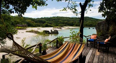 Lounge deck by Lake Malawi