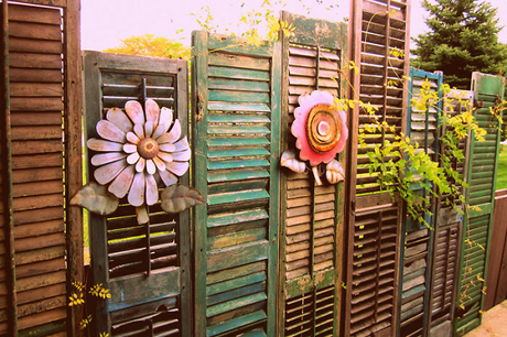 A Fence Made From Window Shutters