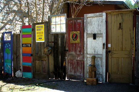 A Fence Made From Old Doors