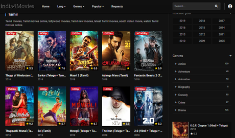 List of Best site to watch Tamil movies online free
