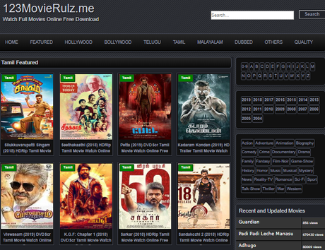 List of Best site to watch Tamil movies online free