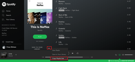 How to Share Spotify Playlist – 2019 copy playlist link in spotify web player