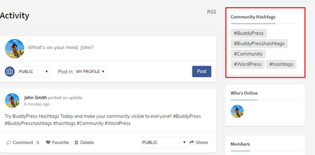 BuddyPress WordPress Hashtags