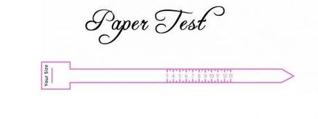 how to measure ring size printable paper test