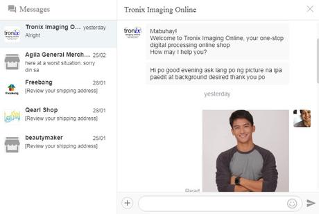 Chat 1 - Ordering of online prints