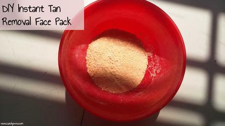 DIY Instant Tan Removal masoor dal Face Pack