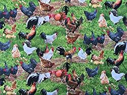 Image: Chicken Rooster Poultry Farm Barnyard Fowl Biddy Chick Hen Rural Domesticated Birds Cock-A-Doodle-Do Country Handcrafted Curtain Valance