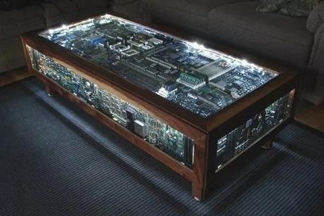 A Coffee Table Made From Recycled Computer Parts