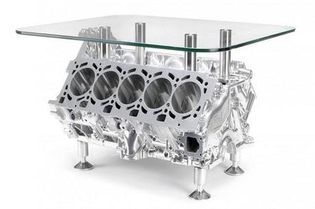 A Coffee Table Made From Recycled Car Engine