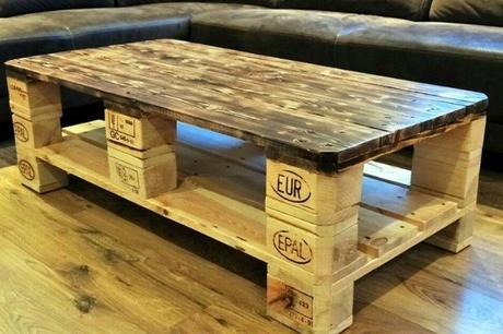 A Coffee Table Made From Recycled Wooden Pallets
