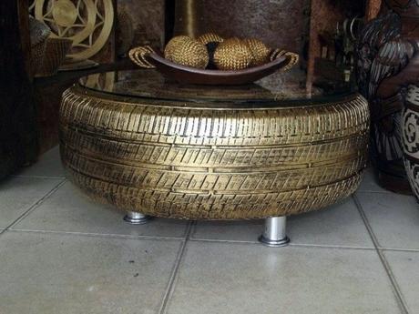 A Coffee Table Made From a Recycled Rubber Tyre