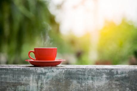 Cup of coffee with a blurred background