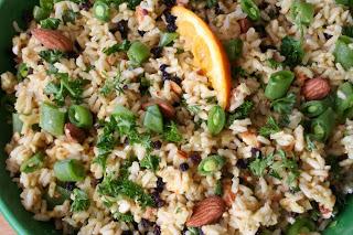 Curried Rice With Orange Salad (Dairy, Gluten and Oil Free)