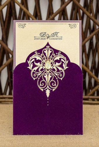 velvet wedding decor violet invitations MGinvitationAndGifts