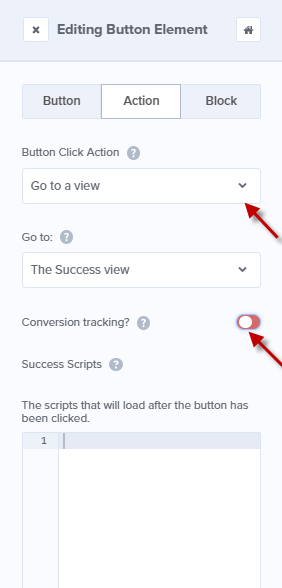 Editing Button Element in OptinMonster Campaign