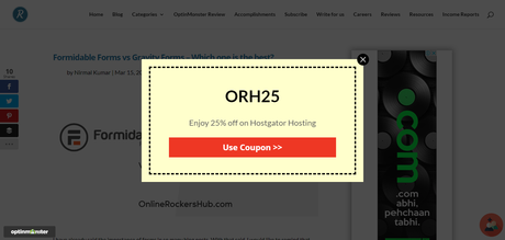 Hostgator Coupon Campaign successfully live on OnlineRockersHub