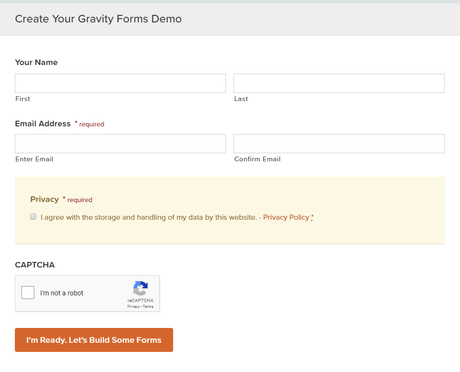 Gravity Forms demo