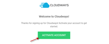 Activate your Cloudways account