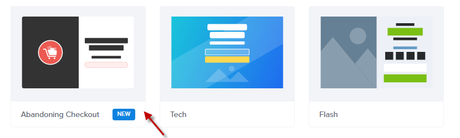 Abandoning checkout template in OptinMonster