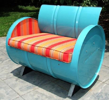An Armchair Made From a Recycled Oil Drum